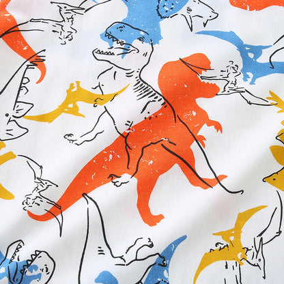 MyKids-USA® Baby Kids Colorful Dinosaurs Pattern T-shirt and Shorts Clothing Set for Boys