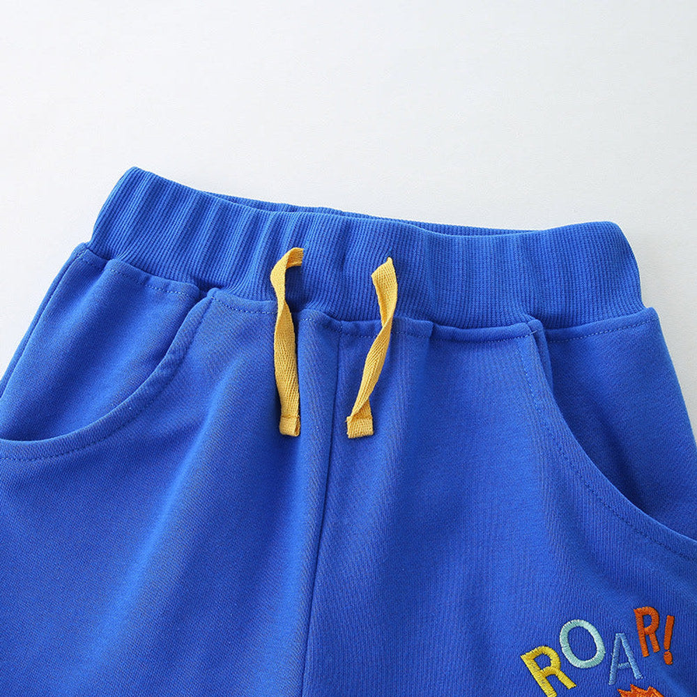 MyKids-USA® Kids Boys Cotton Casual Style Cartoon Lion and Letters Pattern Shorts