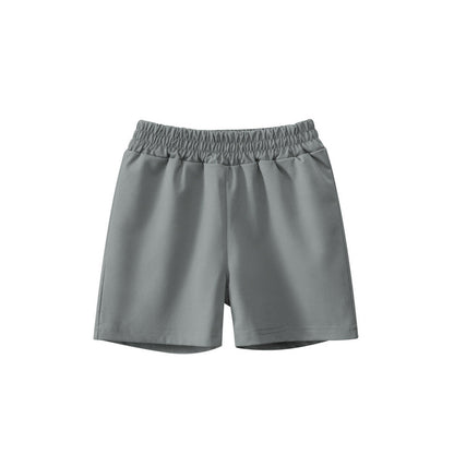 MyKids-USA® Boys Casual Style Solid Color Shorts
