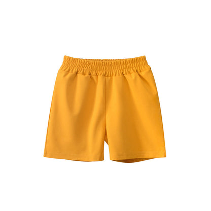 MyKids-USA® Boys Casual Style Solid Color Shorts