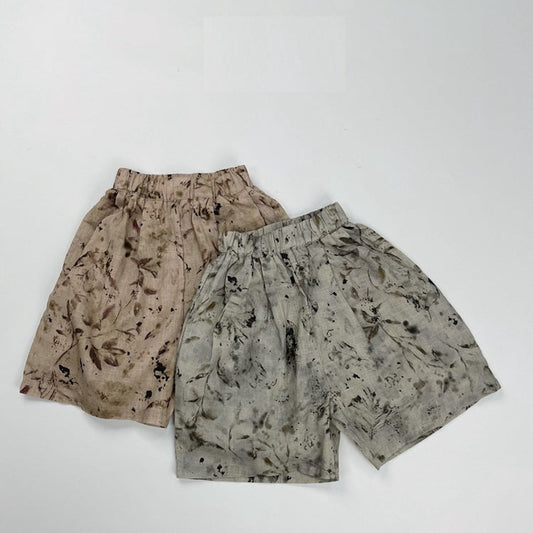 MyKids-USA® Unisex Casual Wash-Painting Pattern Cotton Shorts