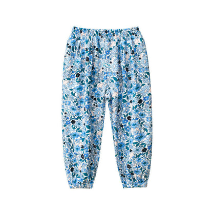 MyKids-USA® Children’s Girls’ Floral Pattern Thin Breathable Pants – Casual Kids Trousers