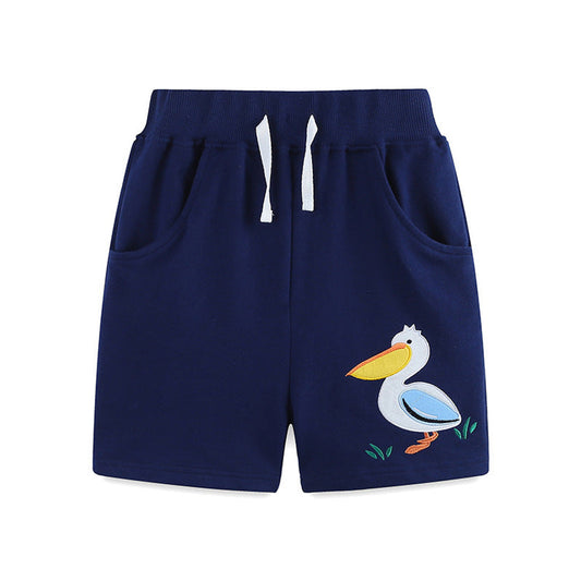 MyKids-USA® Kids Cotton Casual Style Cartoon Animals Bird Pattern Shorts