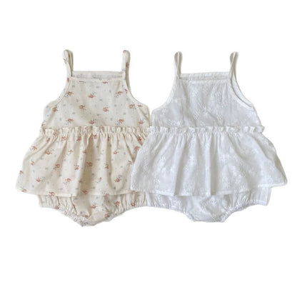 MyKids-USA® Baby Girls Cute Sleeveless Floral Pattern Dress Design bodysuit