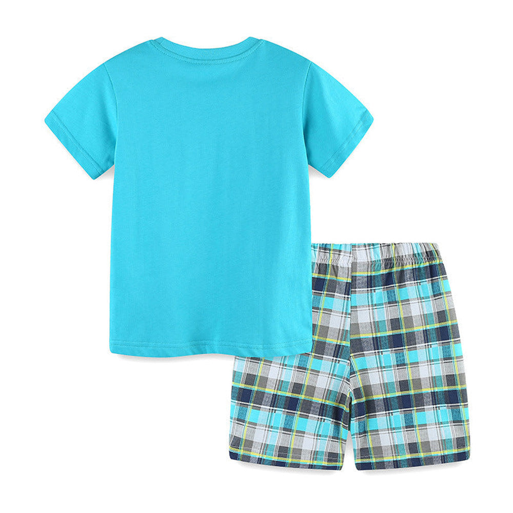 MyKids-USA® Baby Kids Animals Cartoon Pattern T-shirt and Shorts Clothing Set for Boys