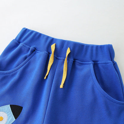 MyKids-USA® Kids Boys Cotton Casual Style Cartoon Rocket Pattern Shorts