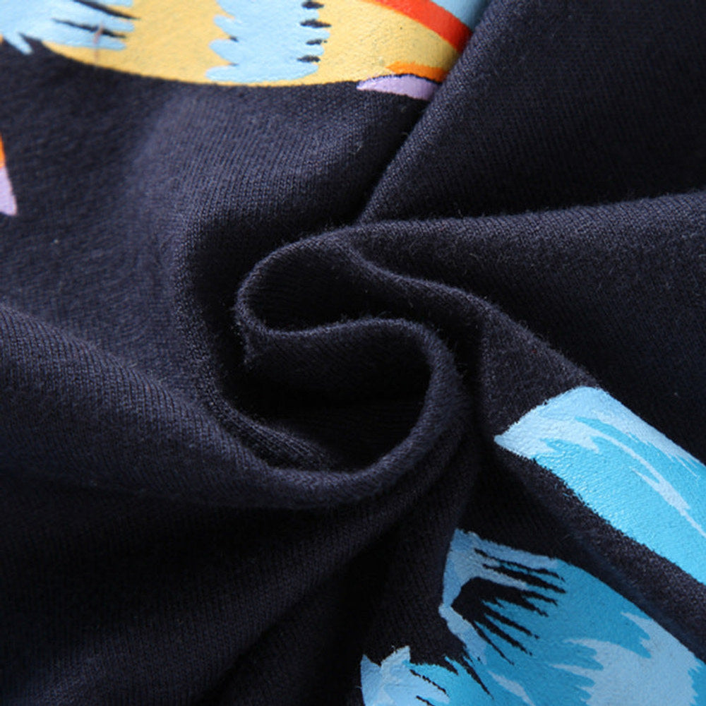 MyKids-USA® Baby Kids Cool Leaves and Letters Pattern T-shirt and Shorts Clothing Set for Boys