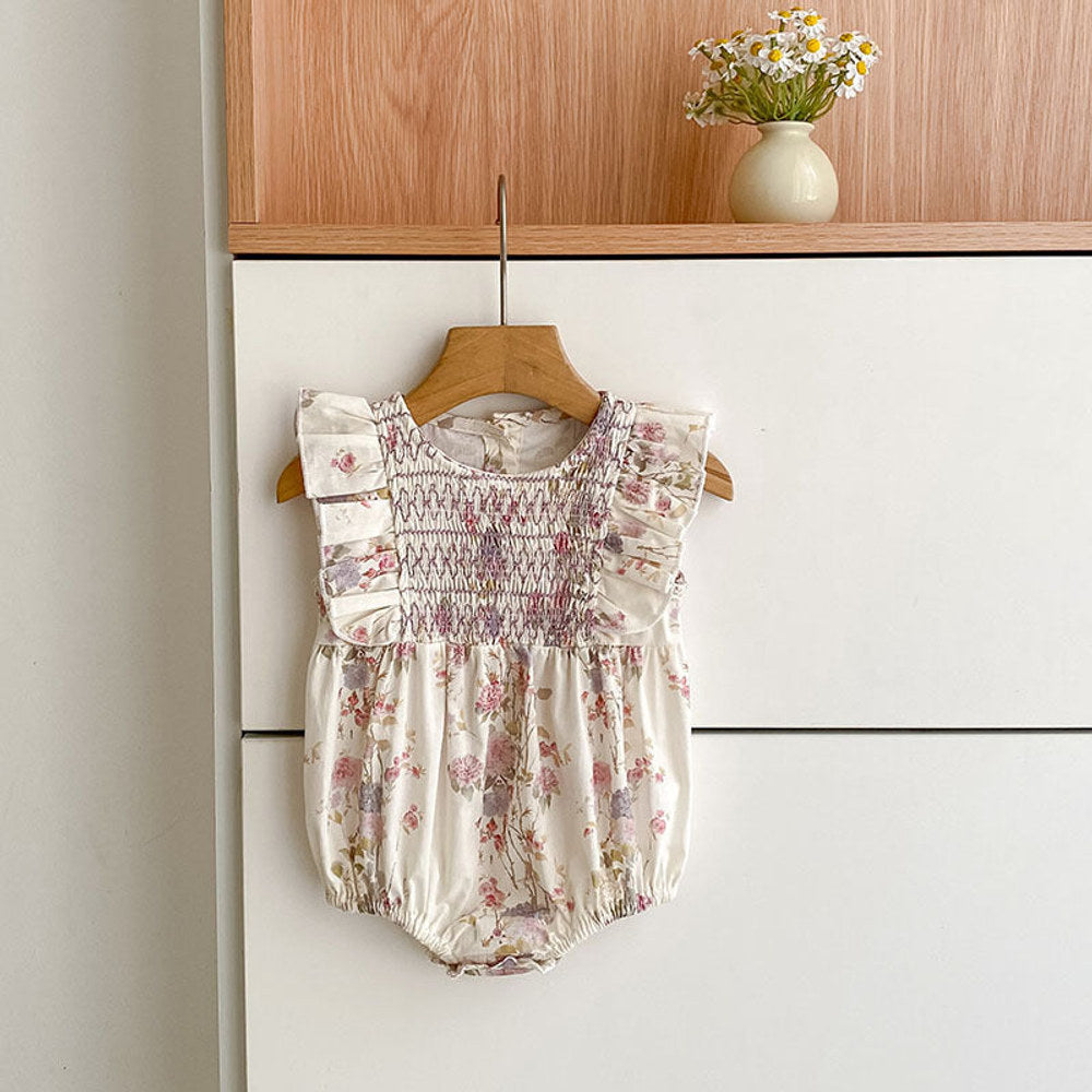 MyKids-USA® Girls Floral Pattern Fly Sleeves bodysuit or Girls’ Dress – Princess Sister Matching