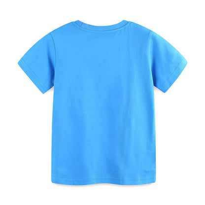 MyKids-USA® Boys’ Marine Animals Cartoon Pattern T-shirt in European and American Style