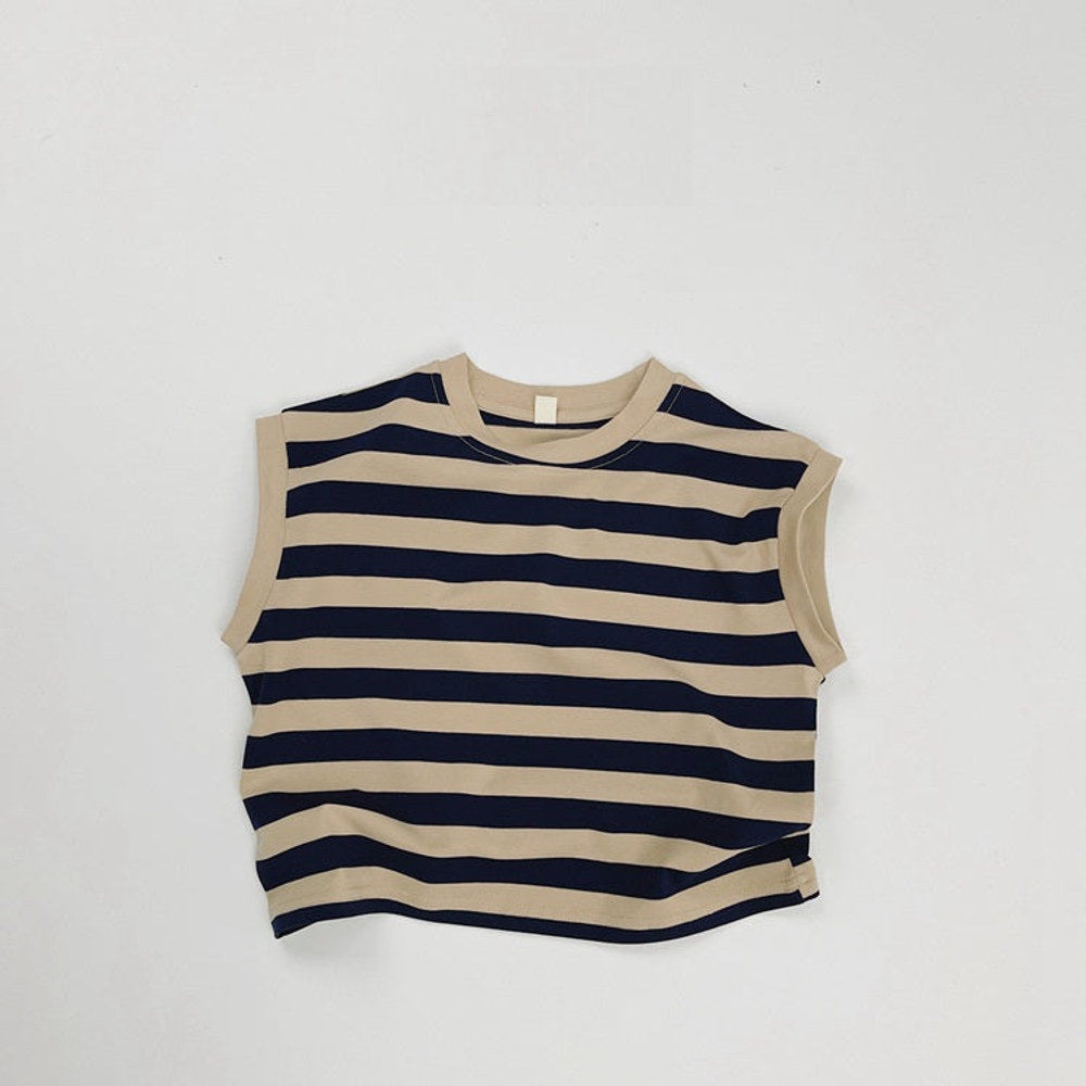 MyKids-USA® Kids Unisex Comfortable Sleeveless Striped Pattern Top Casual Vest