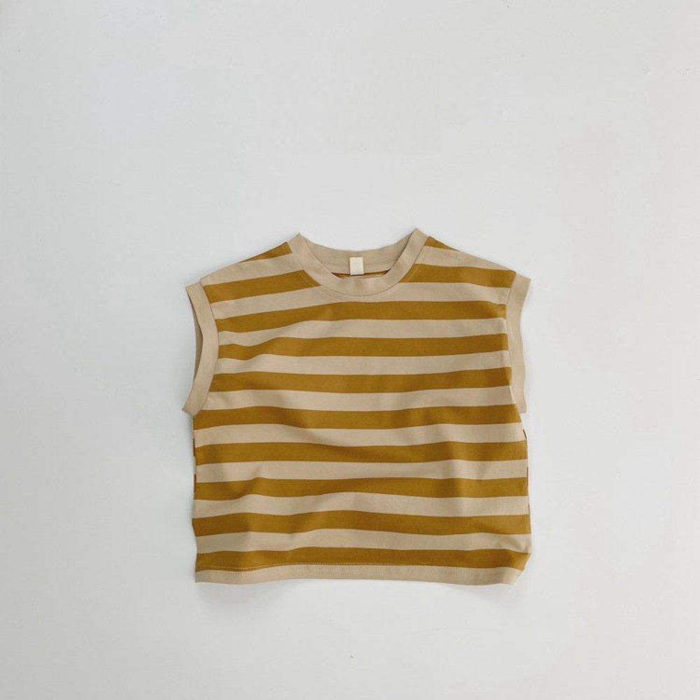 MyKids-USA® Kids Unisex Comfortable Sleeveless Striped Pattern Top Casual Vest