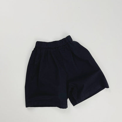 MyKids-USA® Unisex Casual Solid Color Cotton Shorts