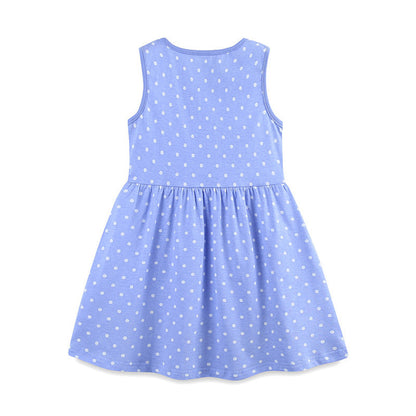 MyKids-USA® Pure Cotton Animals and Flowers Pattern Sleeveless Dress for Stylish Girls