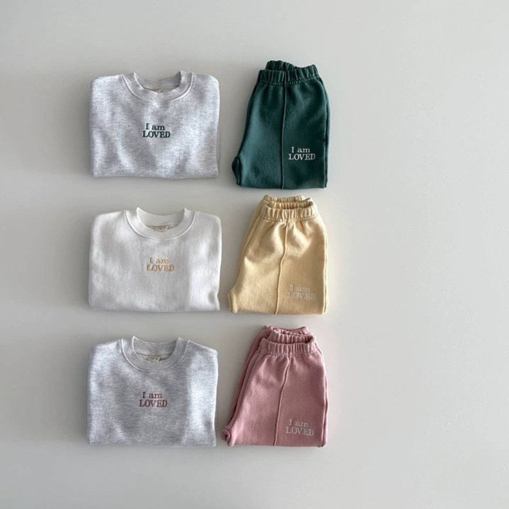 MyKids-USA® Baby Kids Unisex Casual Letters Pattern Long Sleeves Top Pullover and Pants Clothing Set