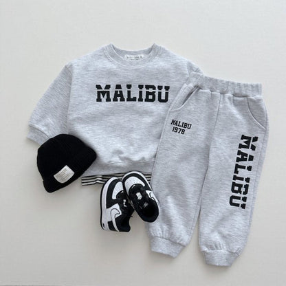 MyKids-USA® Baby Kids Unisex Casual Letters Pattern Long Sleeves Top Pullover and Pants Clothing Set