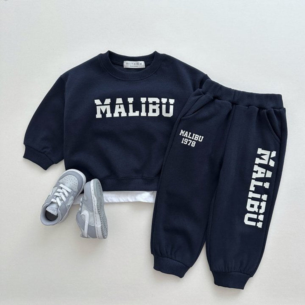MyKids-USA® Baby Kids Unisex Casual Letters Pattern Long Sleeves Top Pullover and Pants Clothing Set