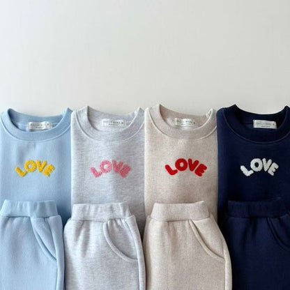 MyKids-USA® Baby Kids Unisex Casual Letters Pattern Long Sleeves Top Pullover and Pants Clothing