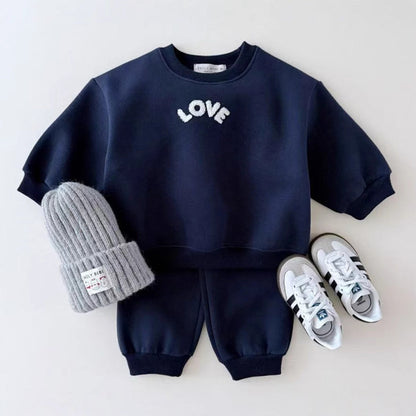 MyKids-USA® Baby Kids Unisex Casual Letters Pattern Long Sleeves Top Pullover and Pants Clothing