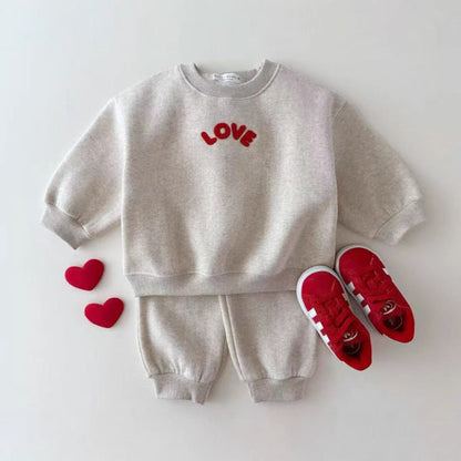 MyKids-USA® Baby Kids Unisex Casual Letters Pattern Long Sleeves Top Pullover and Pants Clothing