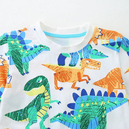 MyKids-USA® Boys’ Dinosaurs Animals Cartoon Pattern T-shirt in European and American Style
