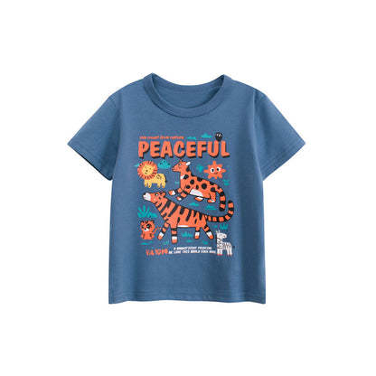 MyKids-USA® Boys’ Animals Tiger Cartoon Pattern T-shirt in European and American Style