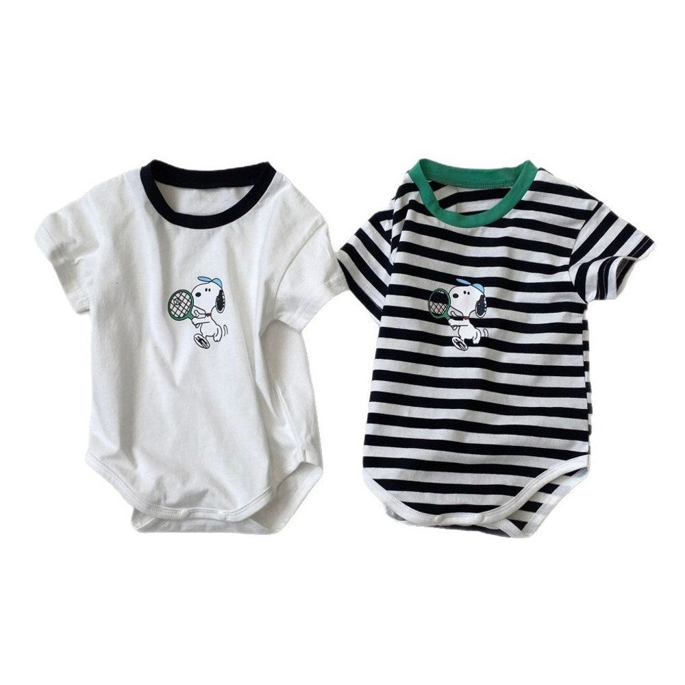 MyKids-USA® Baby Unisex Cute Short Sleeves Cartoon Puppy Pattern bodysuit