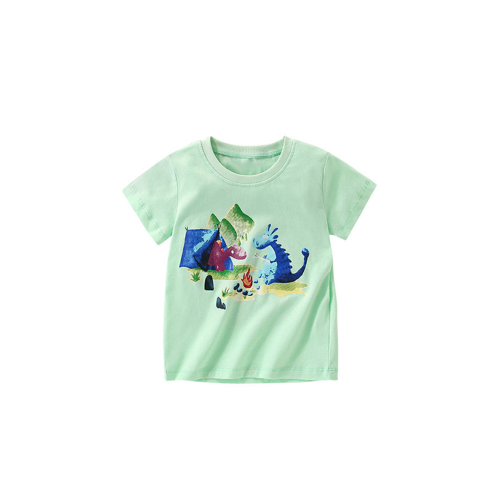 MyKids-USA® Boys’ Monsters Cartoon Pattern T-shirt in European and American Style