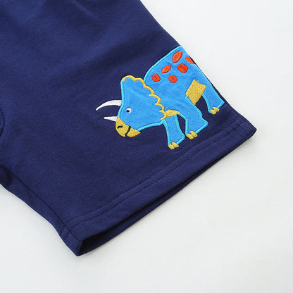 MyKids-USA® Kids Boys Cotton Casual Style Cartoon Dinosaurs Pattern Shorts