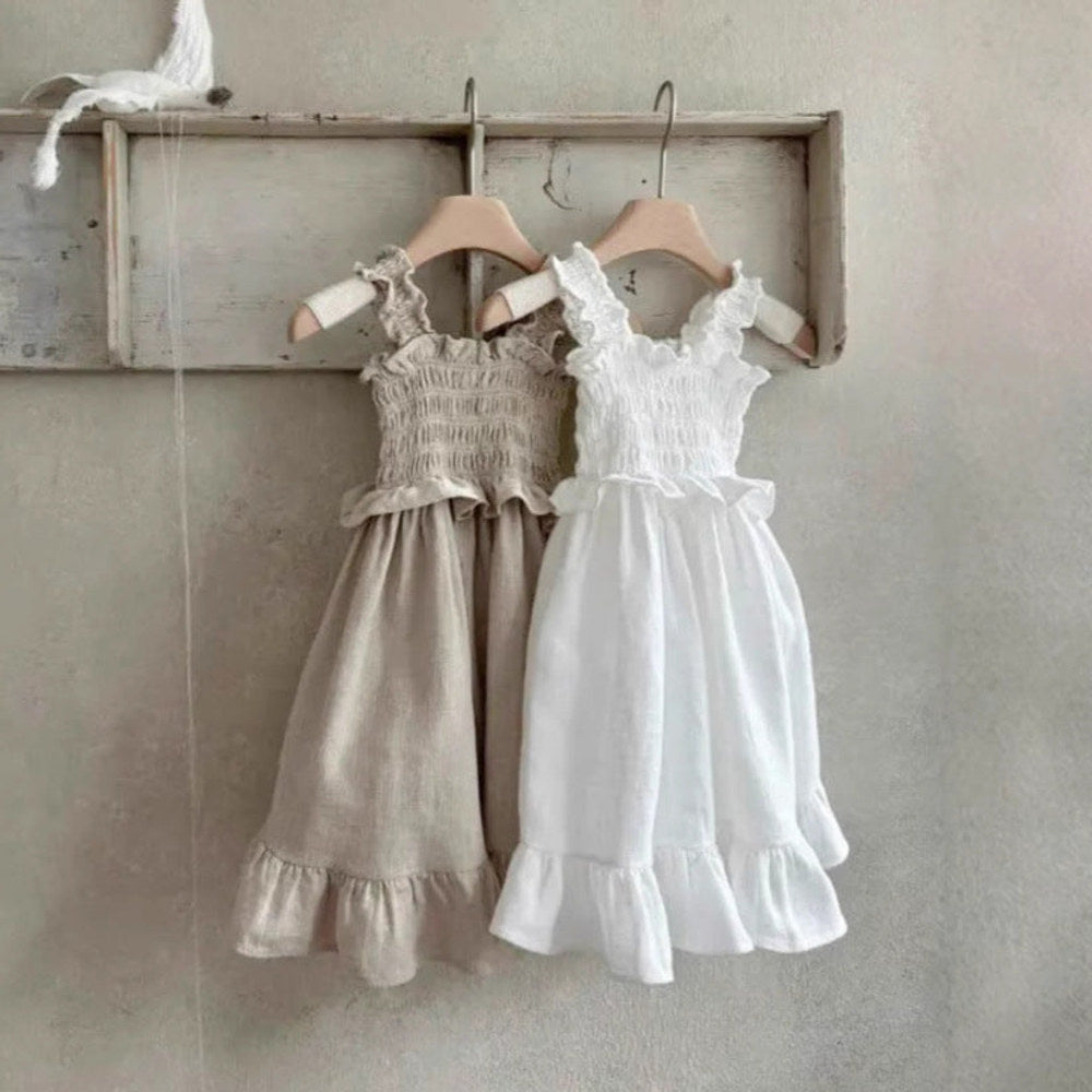 MyKids-USA® Baby Kids Girls Sleeveless Pleated Design Princess Dress