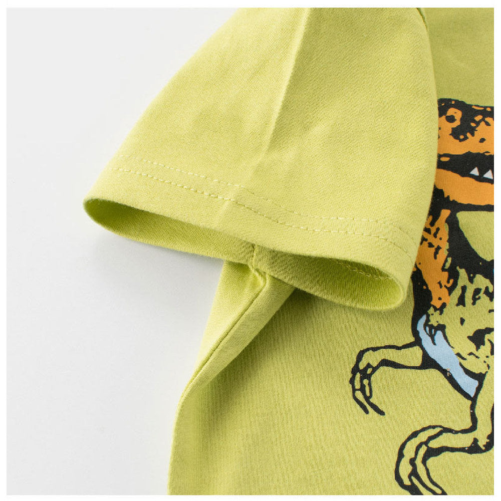 MyKids-USA® Boys’ Dinosaur Cartoon Pattern T-shirt in European and American Style