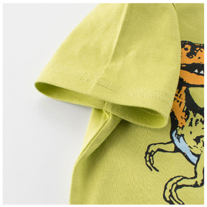 MyKids-USA® Boys’ Dinosaur Cartoon Pattern T-shirt in European and American Style