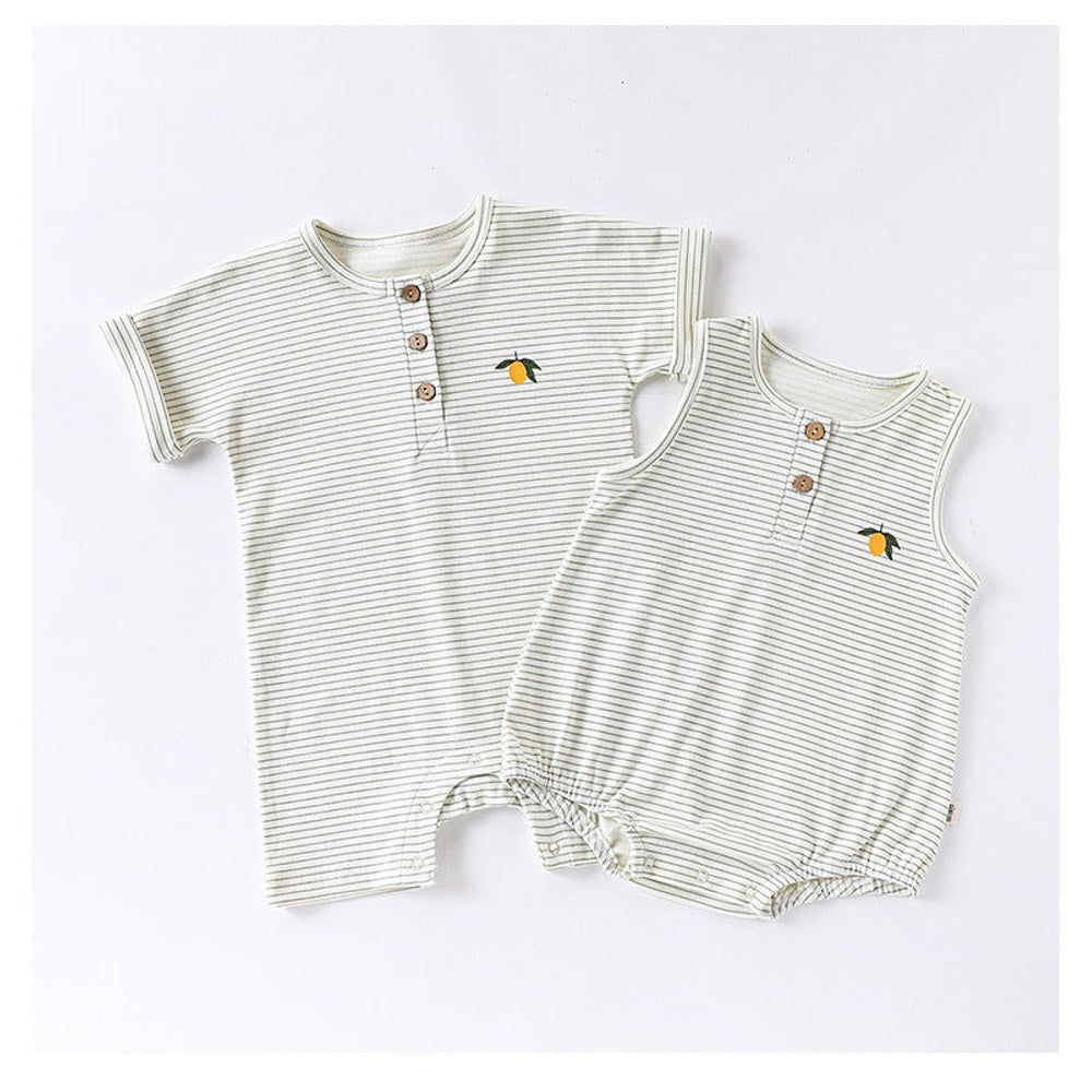 MyKids-USA® Baby Unisex Sleeveless Striped Pattern bodysuit Bodysuits or Short Sleeves Rompers