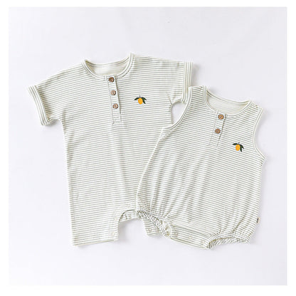 MyKids-USA® Baby Unisex Sleeveless Striped Pattern bodysuit Bodysuits or Short Sleeves Rompers
