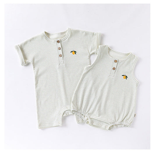 MyKids-USA® Baby Unisex Sleeveless Striped Pattern bodysuit Bodysuits or Short Sleeves Rompers