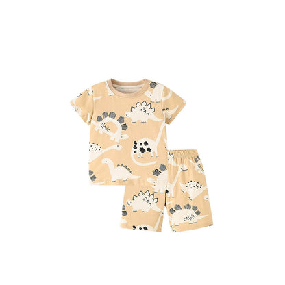 MyKids-USA® Baby Kids Casual Animals Cartoon Pattern T-shirt and Shorts Clothing Set for Boys