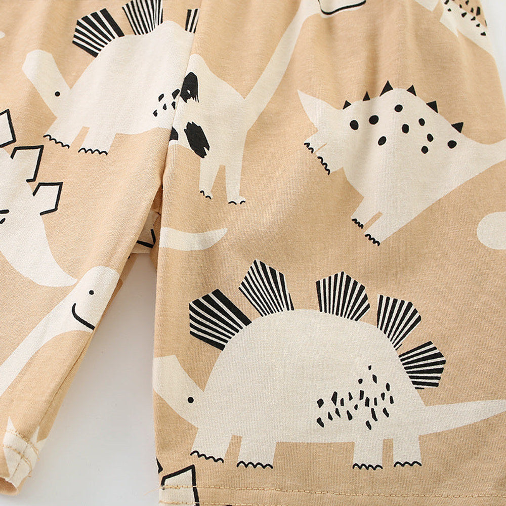 MyKids-USA® Baby Kids Casual Animals Cartoon Pattern T-shirt and Shorts Clothing Set for Boys