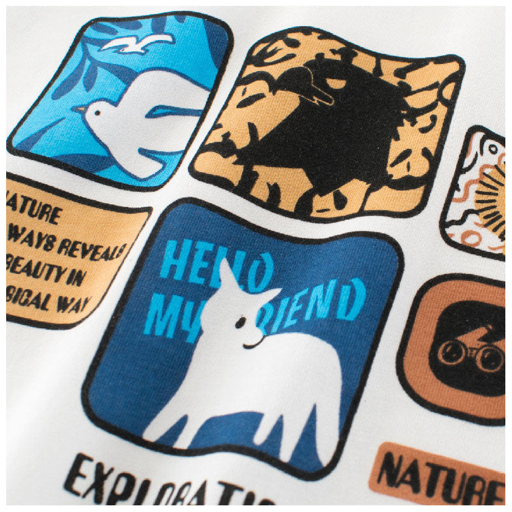 MyKids-USA® Boys’ Animals Cartoon and Letters Pattern T-shirt in European and American Style