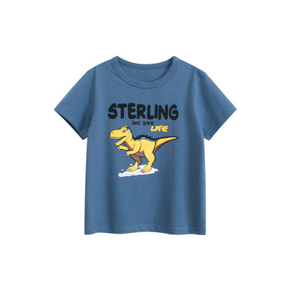 MyKids-USA® Boys’ Animals Cartoon and Letters Pattern T-shirt in European and American Style