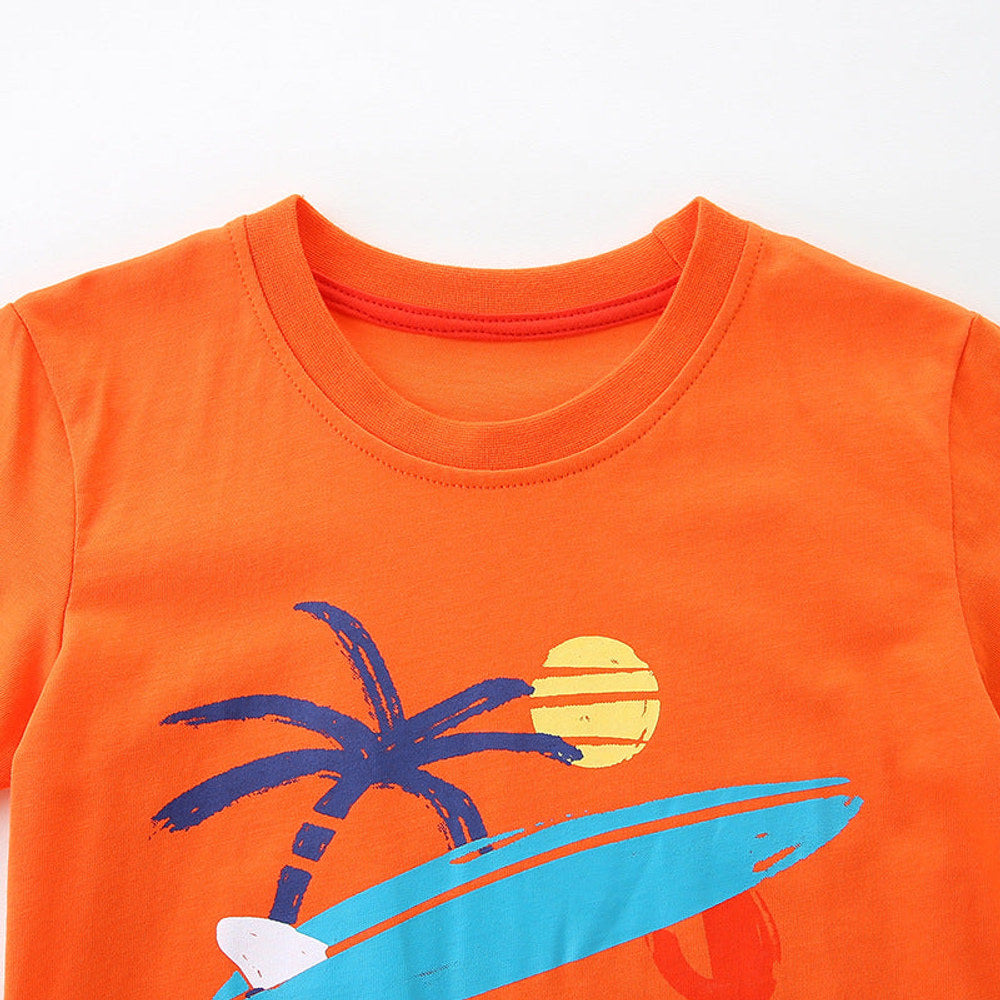 MyKids-USA® Baby Kids Cartoon Crabs Pattern T-shirt and Shorts Clothing Set for Boys