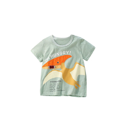 MyKids-USA® Boys’ Monsters Cartoon Pattern T-shirt in European and American Style