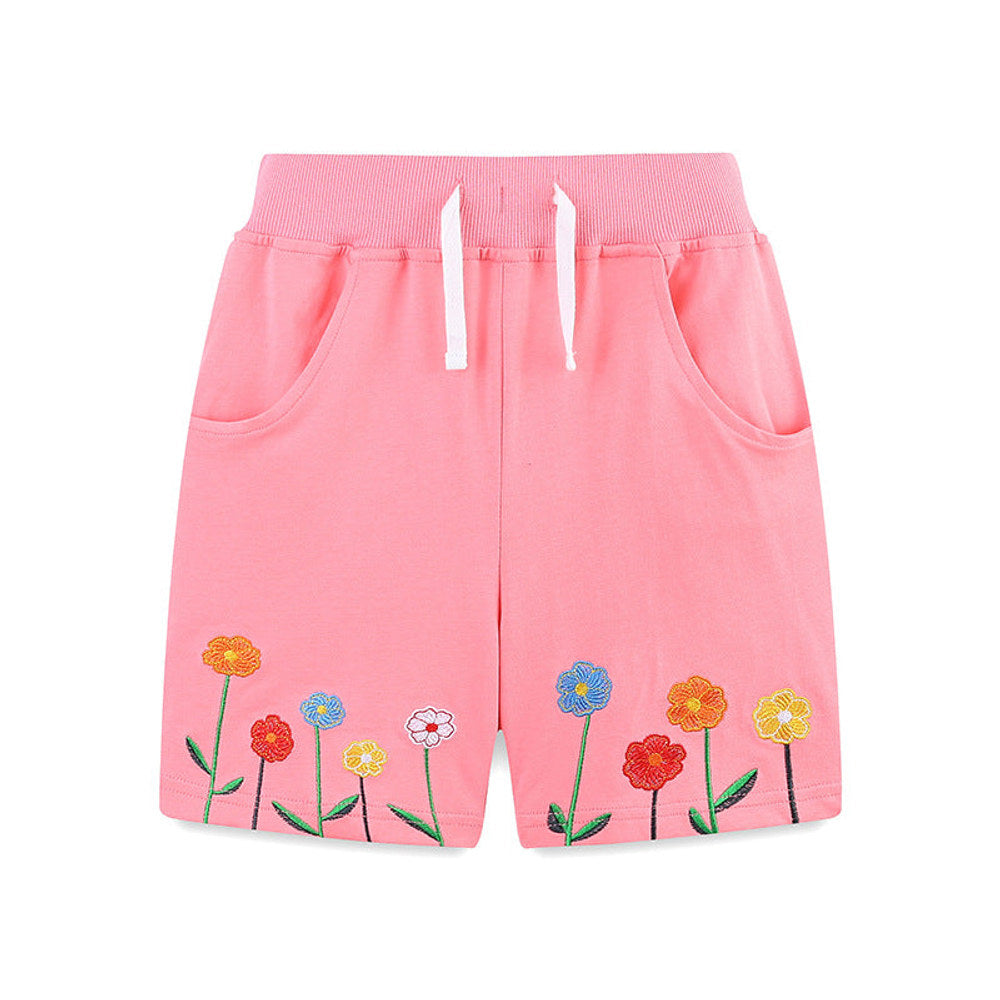 MyKids-USA® Baby Kids Girls Cotton Casual Style Flowers Pattern Shorts