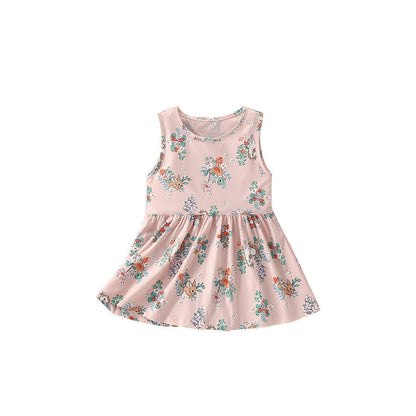 MyKids-USA® Floral Pattern Sleeveless Cute Dress for Stylish Girls