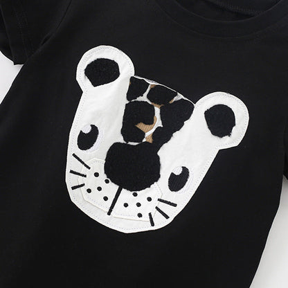 MyKids-USA® Baby Kids Casual Animals Cartoon Pattern T-shirt and Shorts Clothing Set for Boys