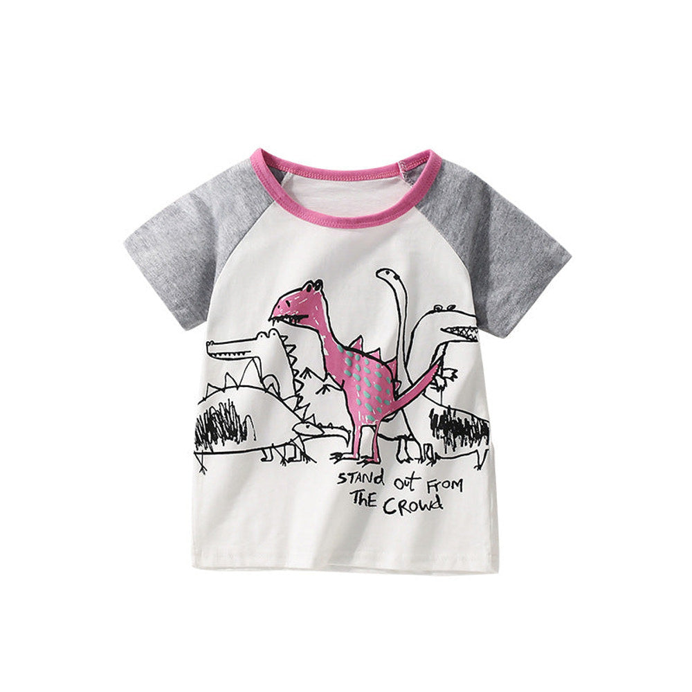 MyKids-USA® Boys’ Animals Cartoon Pattern T-shirt in European and American Style