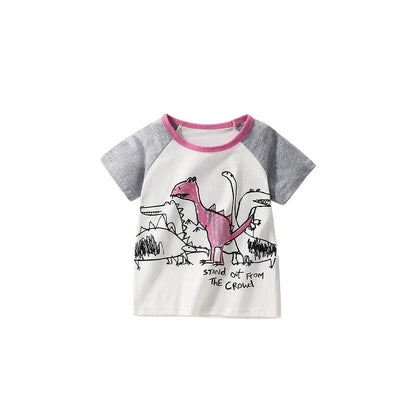 MyKids-USA® Boys’ Animals Cartoon Pattern T-shirt in European and American Style