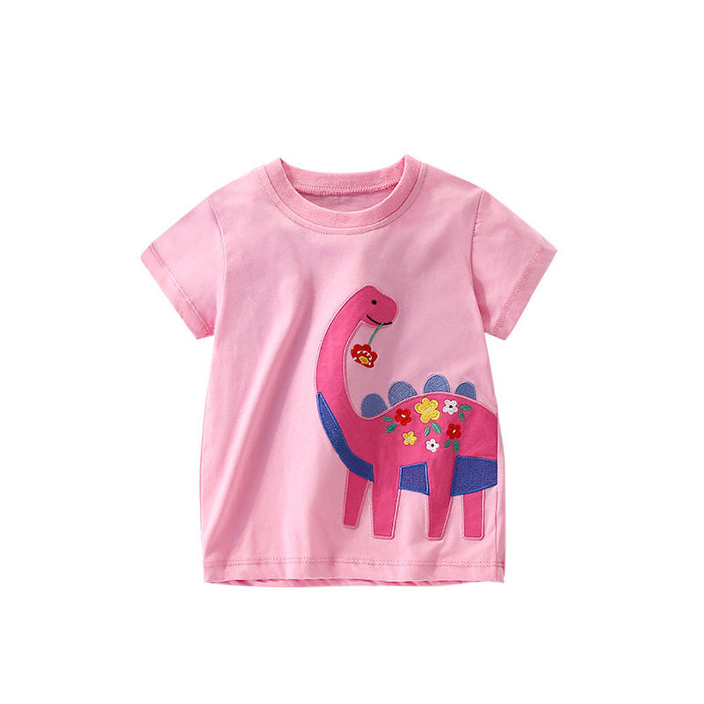 MyKids-USA® Girls’ Animals Cartoon Pattern T-shirt in European and American Style
