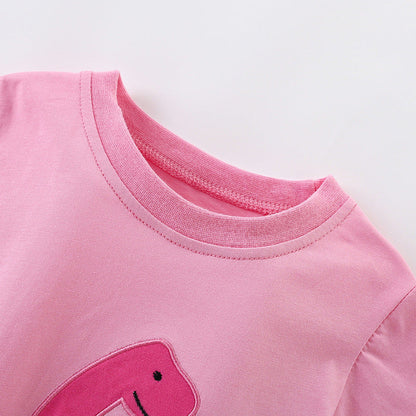 MyKids-USA® Girls’ Animals Cartoon Pattern T-shirt in European and American Style