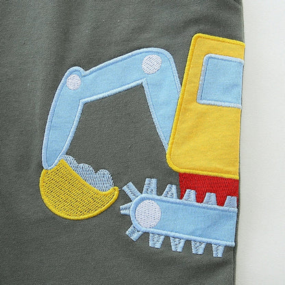 MyKids-USA® Baby Kids Boys Cotton Casual Style Cartoon Excavator Pattern Shorts