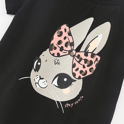 MyKids-USA® Summer Girls’ Animals Cartoon Pattern T-shirt in European and American Style
