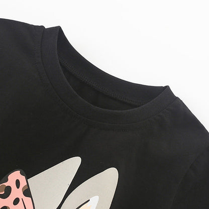 MyKids-USA® Summer Girls’ Animals Cartoon Pattern T-shirt in European and American Style